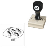 Cartoon met chocolade eclair rubberstempel (Gestempeld)