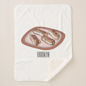 Cartoon met chocolade eclair sherpa deken (Voorkant)