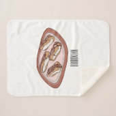 Cartoon met chocolade eclair sherpa deken (Voorkant (horizontaal))