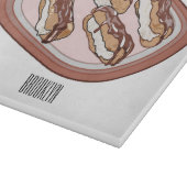 Cartoon met chocolade eclair snijplank (Hoek)