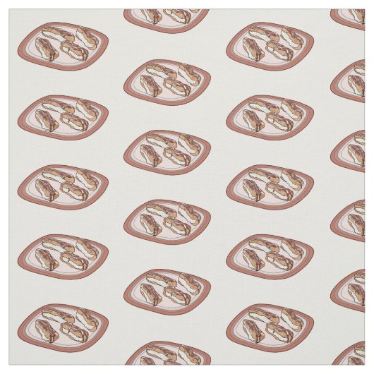 Cartoon met chocolade eclair stof (Swatch)