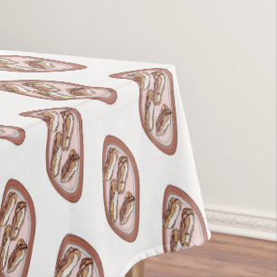 Cartoon met chocolade eclair tafelkleed
