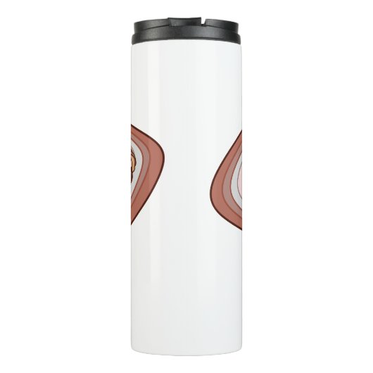 Cartoon met chocolade eclair thermosbeker (Achterkant)