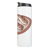 Cartoon met chocolade eclair thermosbeker (Geroteerd rechts)