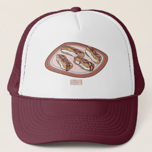 Cartoon met chocolade eclair trucker pet