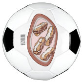 Cartoon met chocolade eclair voetbal (Gedraaid)