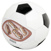 Cartoon met chocolade eclair voetbal (Drie kwart)