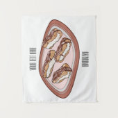 Cartoon met chocolade eclair wandkleed (Voorkant)