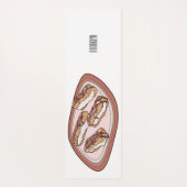 Cartoon met chocolade eclair yogamat (Achterkant)