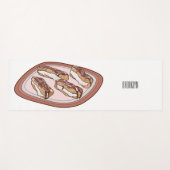 Cartoon met chocolade eclair yogamat (Voorkant (horizontaal))