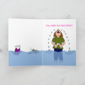 Cartoon met droog vrouwtje Funny Sympathcard voor  Kaart (Binnen)