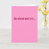 Cartoon met droog vrouwtje Funny Sympathcard voor  Kaart (Gele Bloem)