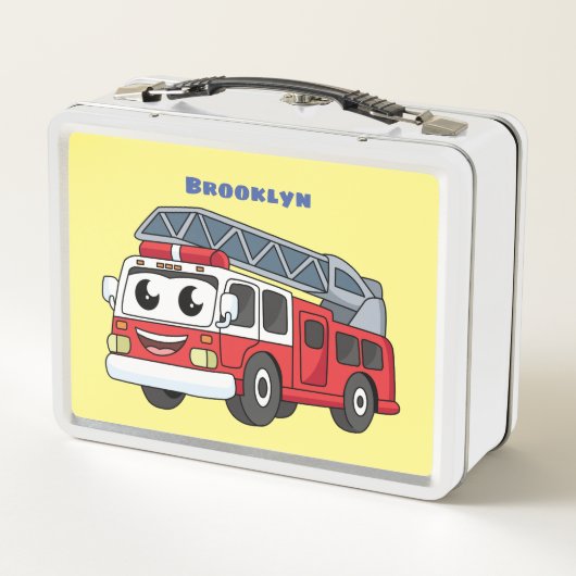 Cartoon met een brandblusmotor (Achterkant)