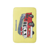 Cartoon met een brandblusmotor badmat (Voorkant Verticaal)