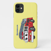 Cartoon met een brandblusmotor Case-Mate iPhone case (Achterkant)