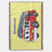 Cartoon met een brandblusmotor deken (Voorkant Verticaal)