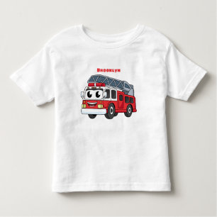 Cartoon met een brandblusmotor kinder shirts