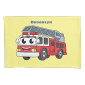 Cartoon met een brandblusmotor kussensloop (Voorkant)