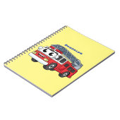 Cartoon met een brandblusmotor notitieboek (Linkerzijde)