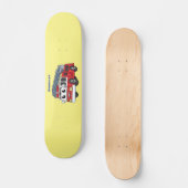 Cartoon met een brandblusmotor persoonlijk skateboard (Voorkant)