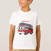Cartoon met een brandblusmotor t-shirt (Voorkant)