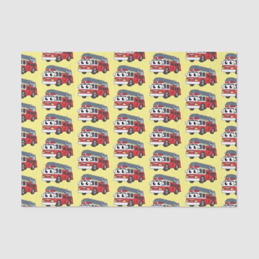 Cartoon met een brandblusmotor tissuepapier (Voorkant)