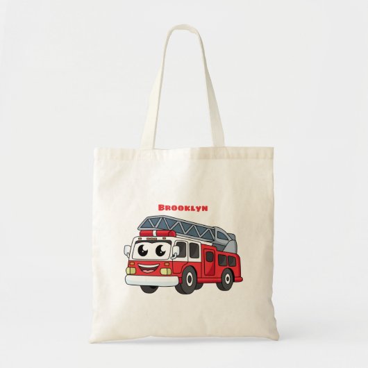 Cartoon met een brandblusmotor tote bag (Voorkant)