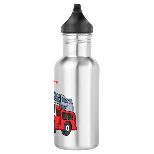 Cartoon met een brandblusmotor waterfles (Rechts)