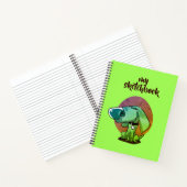 cartoon met een grote neus grappige hond notitieboek (Binnen)