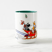 Cartoon met één paard Open Sleigh Horse Mok (Midden)
