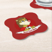 Cartoon met een schattig onderzetter van leeuwenpa (Gekanteld)