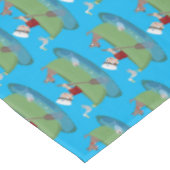 Cartoon met een staartjongen en een hondenroeiboot tafelkleed (Gekanteld)