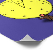 Cartoon met een uilskuis poster (Hoek)