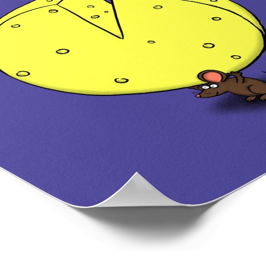 Cartoon met een uilskuis poster (Hoek)