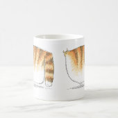 Cartoon met gestreepte sinaasappel koffiemok (Center)