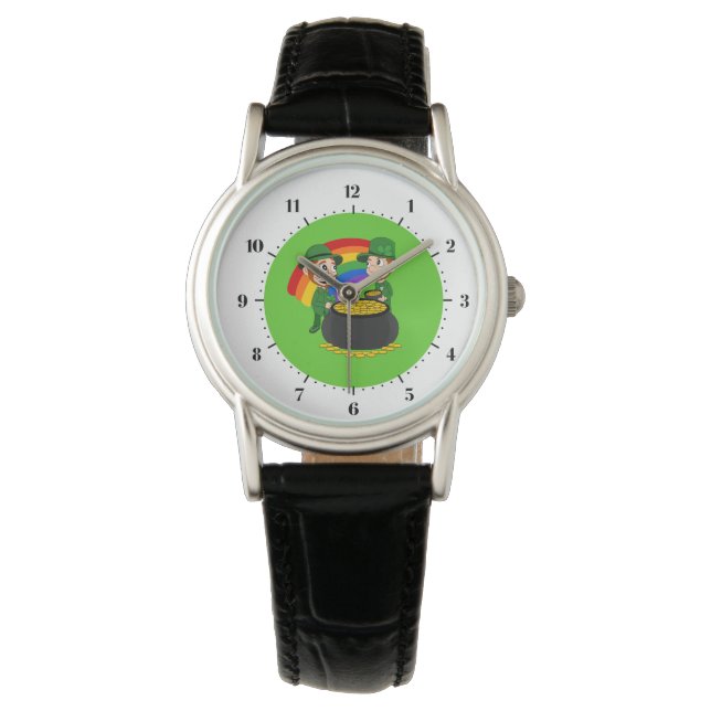 Cartoon met goudpot horloge (Voorkant)