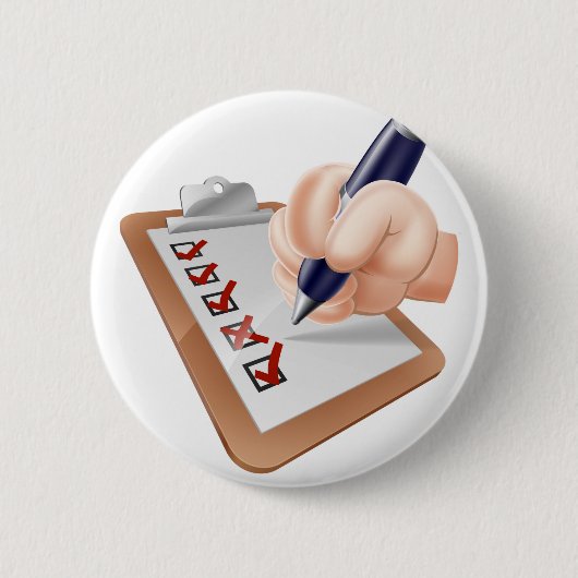 Cartoon met handmatige controle ronde button 5,7 cm (Voorkant)
