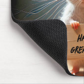 Cartoon met kartonnen bord muismat (Hoek)