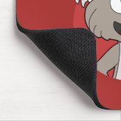 Cartoon met kerstkonijn muismat (Hoek)