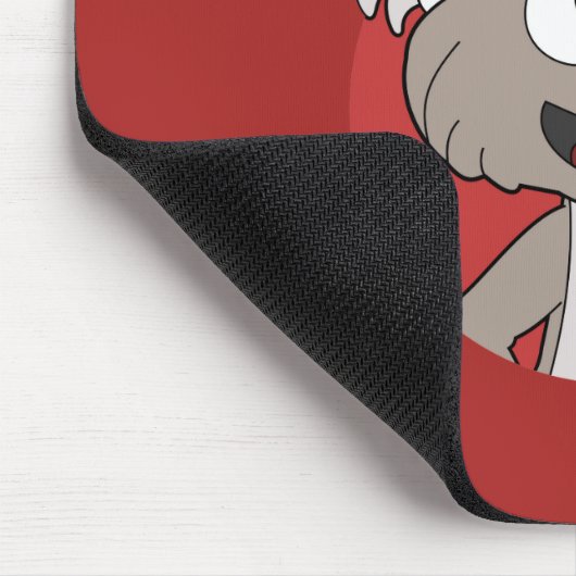 Cartoon met kerstkonijn muismat (Hoek)