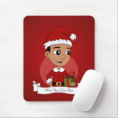 Cartoon met kerstman muismat (Met muis)
