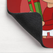 Cartoon met kerstman muismat (Hoek)