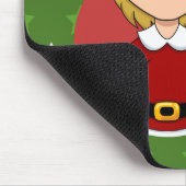 Cartoon met kerstmeisjes muismat (Hoek)