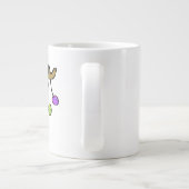 Cartoon met kersttaart Roodneus rendiertje Grote Koffiekop (Achterkant)