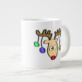Cartoon met kersttaart Roodneus rendiertje Grote Koffiekop (Voorkant rechts)