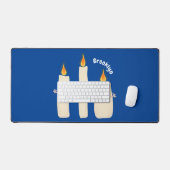 Cartoon met kutzend kaars bureaumat (Keyboard & Muis)