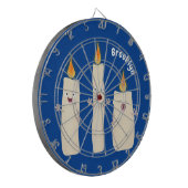 Cartoon met kutzend kaars dartbord (Voorkant Links)