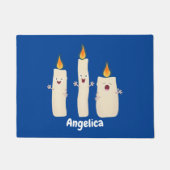 Cartoon met kutzend kaars deurmat (Voorkant)