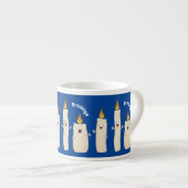 Cartoon met kutzend kaars espresso kop (Voorkant rechts)