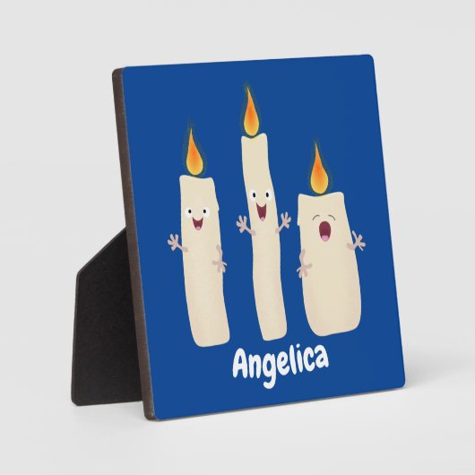 Cartoon met kutzend kaars fotoplaat (Voorkant)